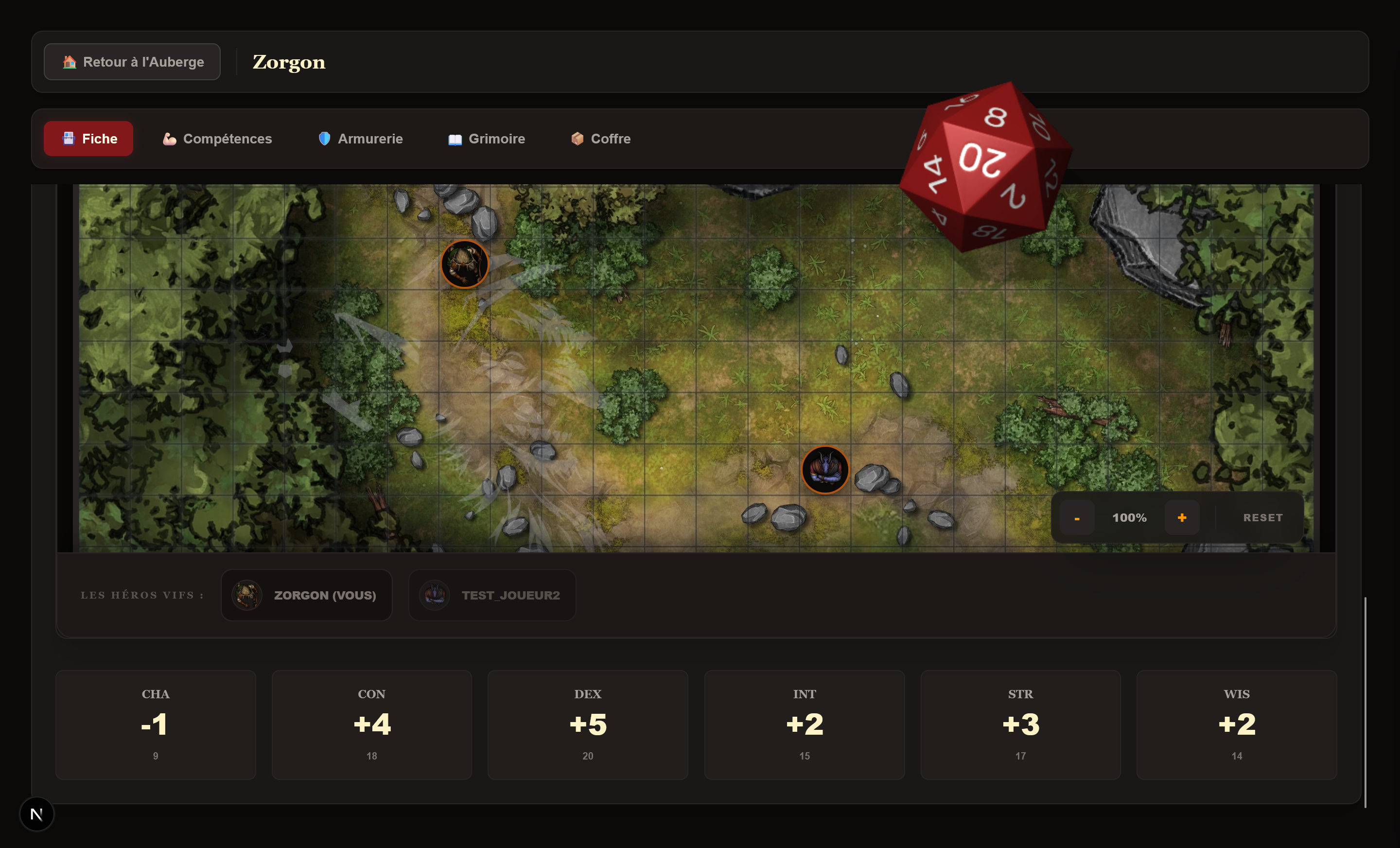 Capture d'écran 3 du projet D&D 5e VTT Companion